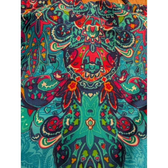 Ralph Lauren Green Label Blue Blue Floral Paisley One Piece Halter Swimsuit Sz 6 - Picture 3 of 9